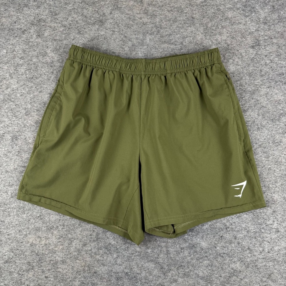 Gymshark Arrival Shorts 5" Olive Green Mens Medium M *
